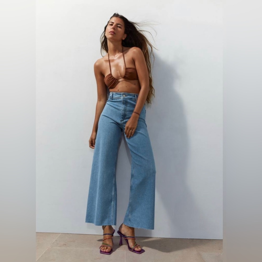 Zara Blue Marine High Rise Jeans